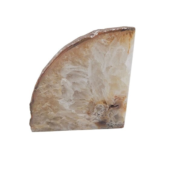 Natural Agate Polished Quartz Geode Mineral Geology Vintage Polished Interior - Picture 1 of 10
